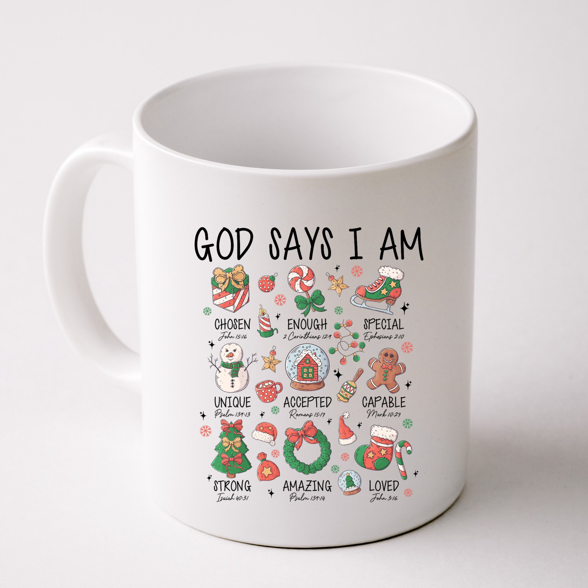 God Says I Am Cute Christmas Xmas Christian Mug