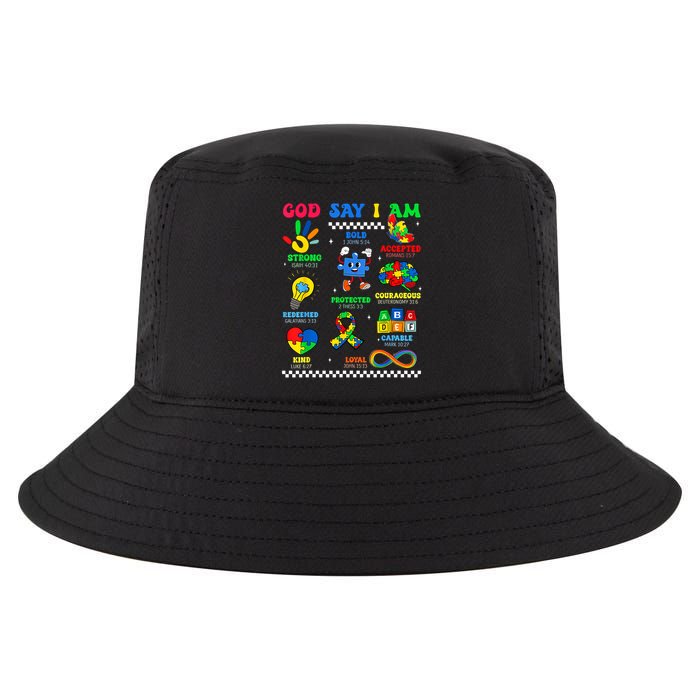 God Says I Am Be Kind Autism Awareness  Cool Comfort Performance Bucket Hat