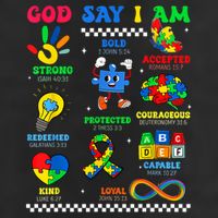 God Says I Am Be Kind Autism Awareness  Cool Comfort Performance Bucket Hat
