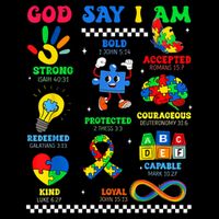 God Says I Am Be Kind Autism Awareness  Cooling Performance Crew T-Shirt