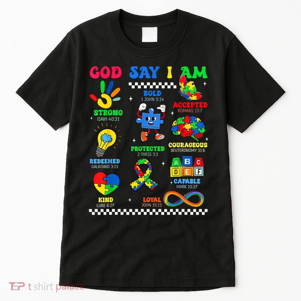 God Says I Am Be Kind Autism Awareness  Tall T-Shirt