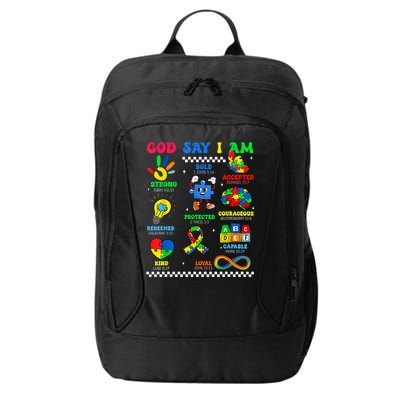 God Says I Am Be Kind Autism Awareness  City Backpack