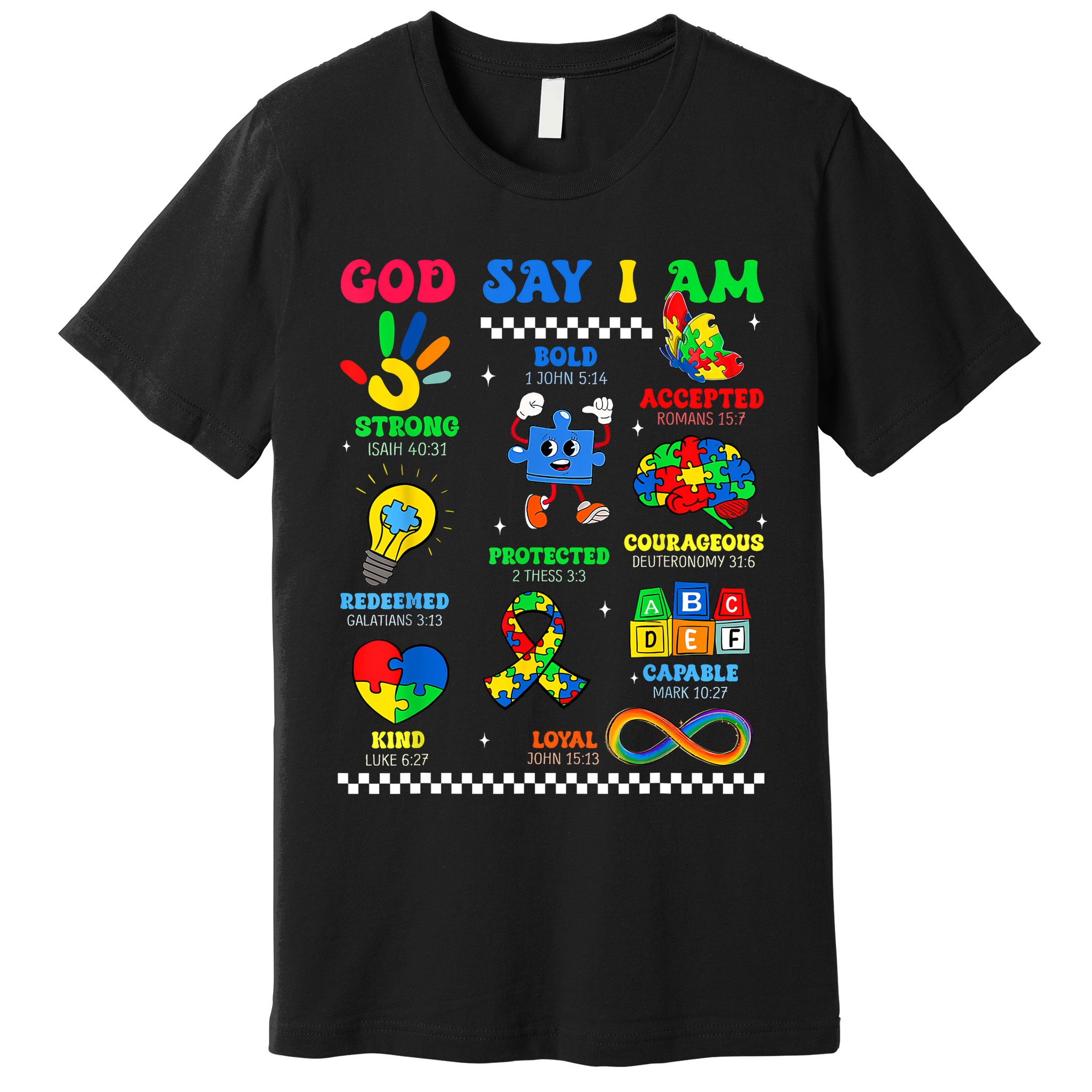 God Says I Am Be Kind Autism Awareness  Premium T-Shirt