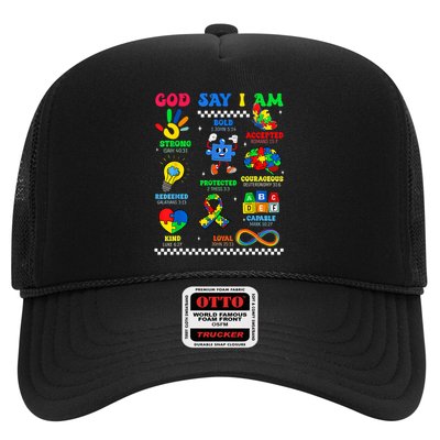 God Says I Am Be Kind Autism Awareness  Trucker Hat