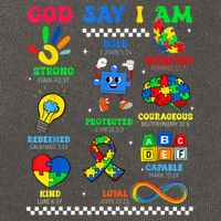 God Says I Am Be Kind Autism Awareness  Cotton Canvas Backpack
