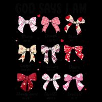 God Says I Am Coquette Bow Valentines Day Christian Women City Backpack