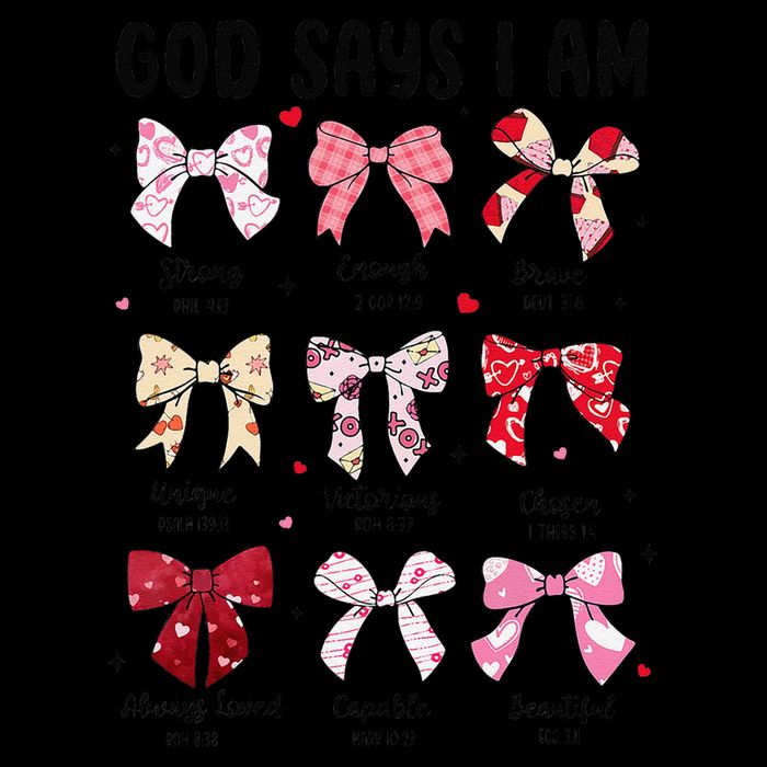 God Says I Am Coquette Bow Valentines Day Christian Women City Backpack