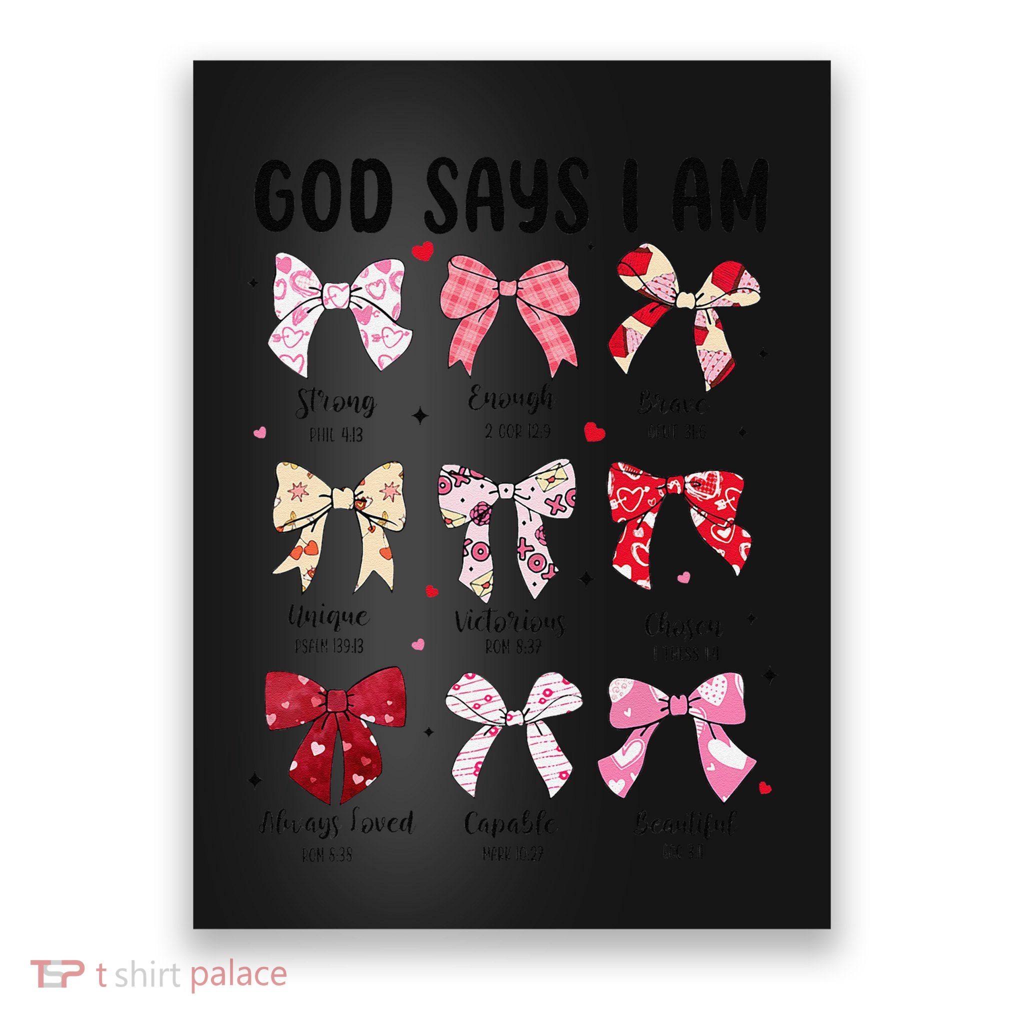 God Says I Am Coquette Bow Valentines Day Christian Women Poster