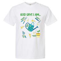 God Says I Am Gardening Lover Women Christian Garment-Dyed Heavyweight T-Shirt