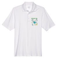 God Says I Am Gardening Lover Women Christian Men's Origin Performance Pique Polo