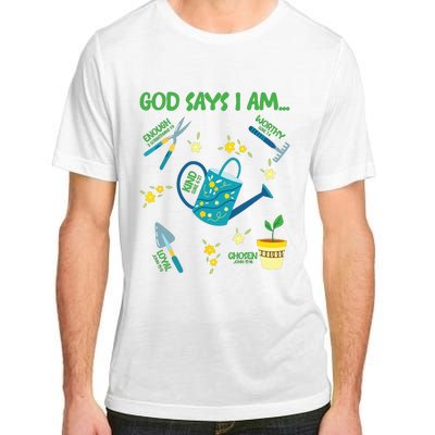 God Says I Am Gardening Lover Women Christian Adult ChromaSoft Performance T-Shirt