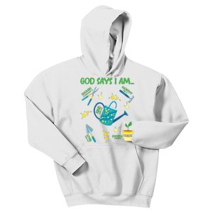 God Says I Am Gardening Lover Women Christian Kids Hoodie