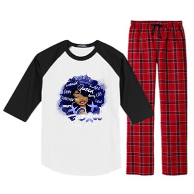 God Say I Am Colon Cancer Raglan Sleeve Pajama Set