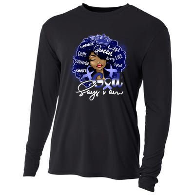 God Say I Am Colon Cancer Cooling Performance Long Sleeve Crew