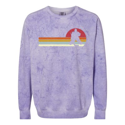 Goalie Sunset Ice Hockey Goalkeeper Gift Colorblast Crewneck Sweatshirt