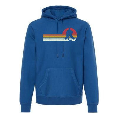 Goalie Sunset Ice Hockey Goalkeeper Gift Premium Hoodie