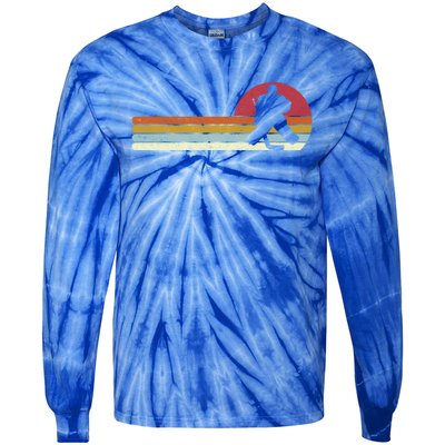 Goalie Sunset Ice Hockey Goalkeeper Gift Tie-Dye Long Sleeve Shirt