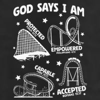 God Says I Am Roller Coaster Lover Christian Cool Comfort Performance Bucket Hat