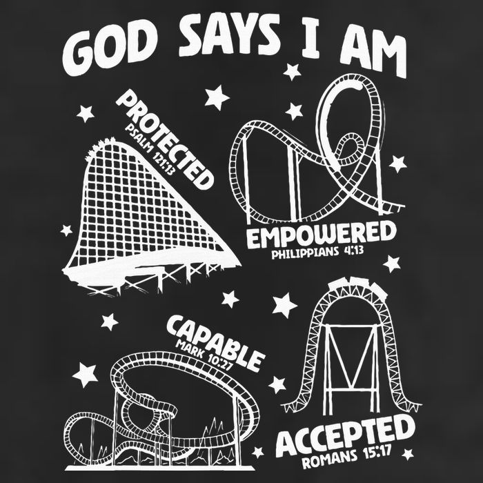 God Says I Am Roller Coaster Lover Christian Cool Comfort Performance Bucket Hat