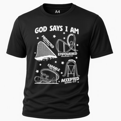 God Says I Am Roller Coaster Lover Christian Performance Shirt