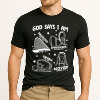 God Says I Am Roller Coaster Lover Christian Cooling Performance Crew T-Shirt