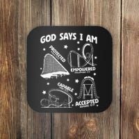 God Says I Am Roller Coaster Lover Christian Coaster