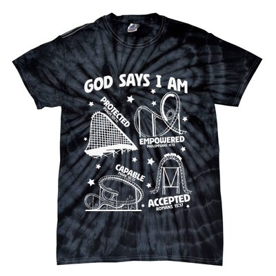 God Says I Am Roller Coaster Lover Christian Tie-Dye T-Shirt