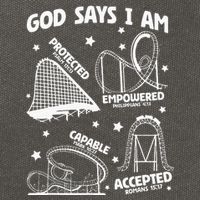God Says I Am Roller Coaster Lover Christian Cotton Canvas Backpack