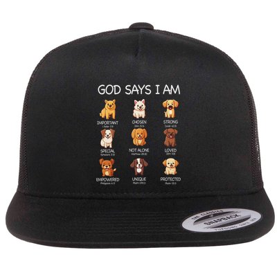 God Says I Am Cute Dogs Bible Verse Christian Flatbill Hat
