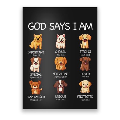 God Says I Am Cute Dogs Bible Verse Christian Poster