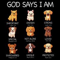 God Says I Am Cute Dogs Bible Verse Christian Womens T-Shirt