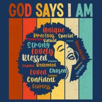 God Says I Am Black Woman Stylish Afro Toddler Hoodie