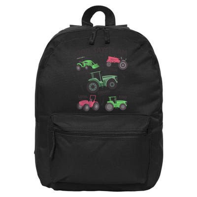 God Says I Am Tractor Lover Christian 16 in Basic Backpack