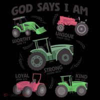 God Says I Am Tractor Lover Christian Bag