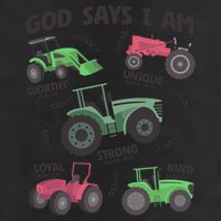 God Says I Am Tractor Lover Christian 25L Jumbo Tote