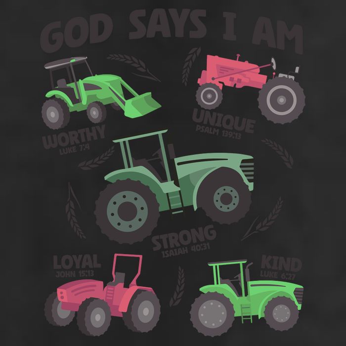 God Says I Am Tractor Lover Christian 25L Jumbo Tote
