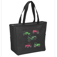God Says I Am Tractor Lover Christian Zip Tote Bag