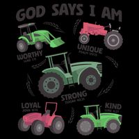 God Says I Am Tractor Lover Christian Zip Tote Bag