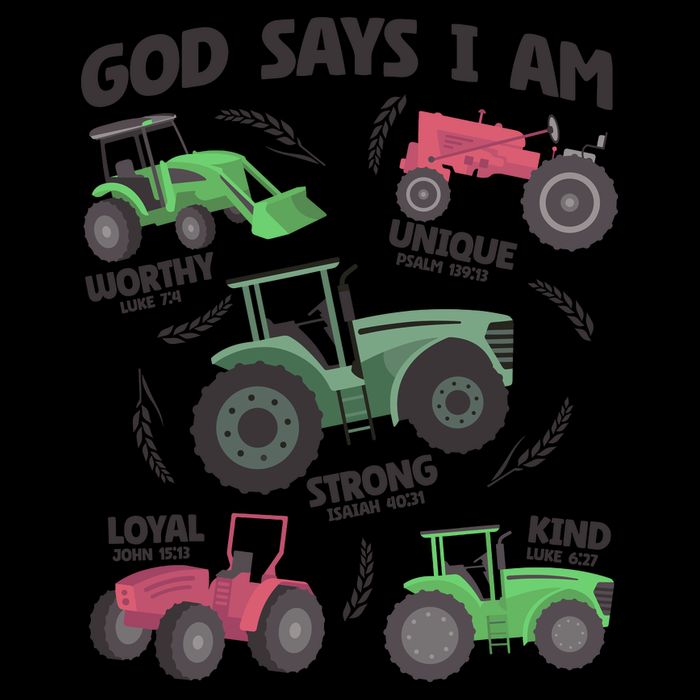 God Says I Am Tractor Lover Christian Zip Tote Bag