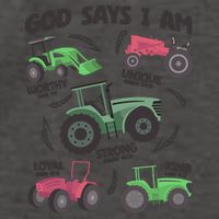 God Says I Am Tractor Lover Christian Vector Backpack
