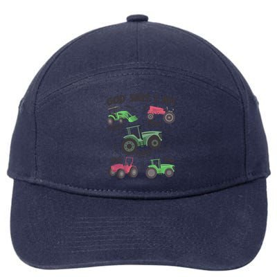 God Says I Am Tractor Lover Christian 7-Panel Snapback Hat