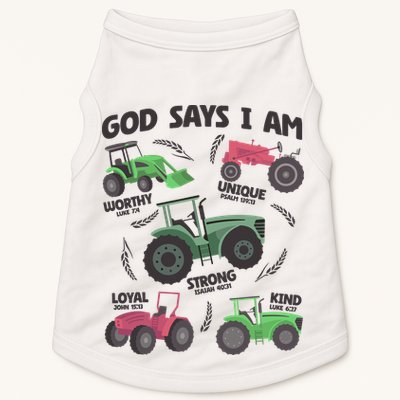 God Says I Am Tractor Lover Christian Doggie Tank