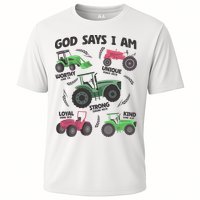 God Says I Am Tractor Lover Christian Cooling Performance Crew T-Shirt