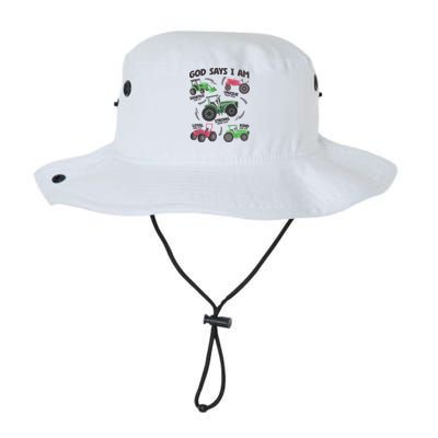 God Says I Am Tractor Lover Christian Bucket Hat