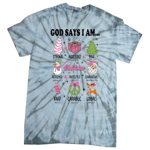 God Says I Am Christmas Bible Verses Christian Religious Tie-Dye T-Shirt