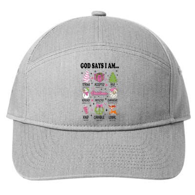 God Says I Am Christmas Bible Verses Christian Religious 7-Panel Snapback Hat