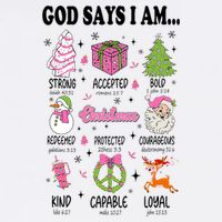 God Says I Am Christmas Bible Verses Christian Religious Tall T-Shirt