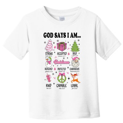 God Says I Am Christmas Bible Verses Christian Religious Toddler T-Shirt