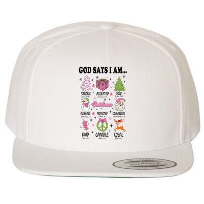 God Says I Am Christmas Bible Verses Christian Religious Wool Snapback Cap