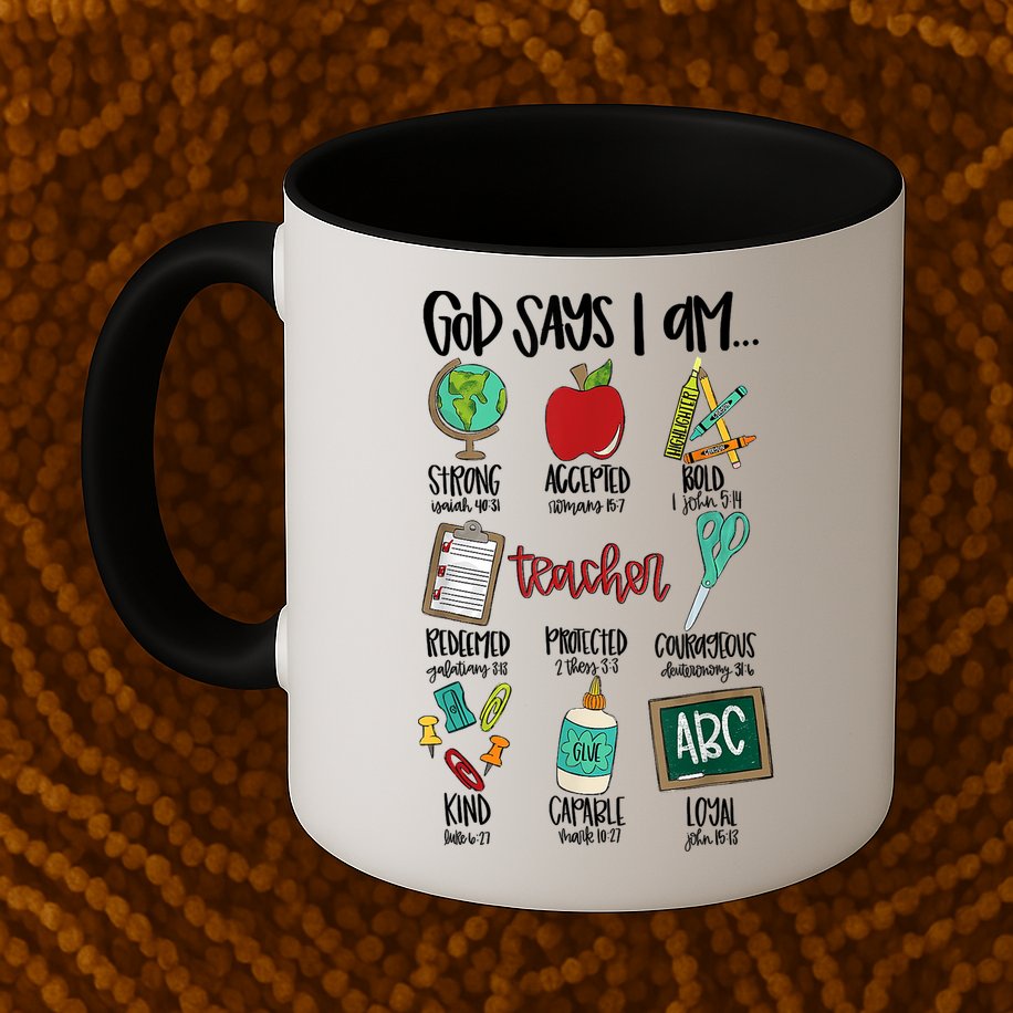God Says I Am Teacher Mug